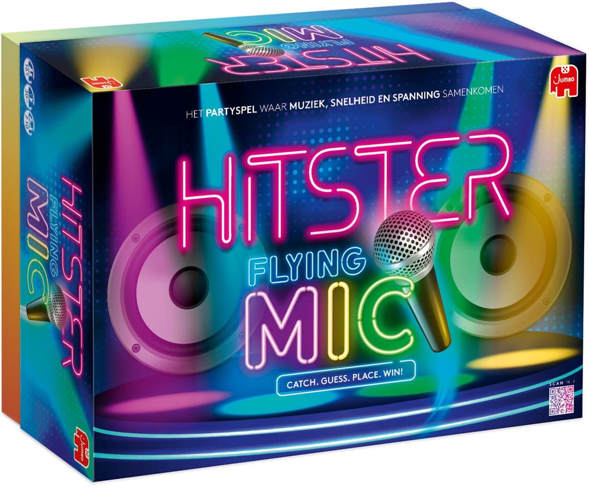 Hitster - Flying Mic - Nederlandstalig Partyspel - Actiespel - Muziekspel