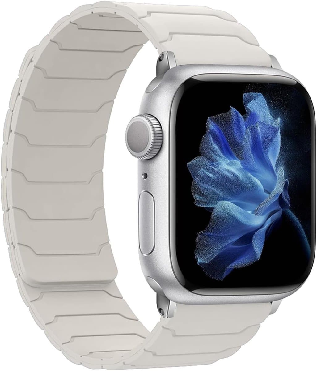 Sterke Silicone Magnetische Sportband voor Smartwatch 46mm 42mm 44mm 45mm 49mm, Geschikt voor Mannen en Vrouwen, Ideaal voor Sport en Activiteiten