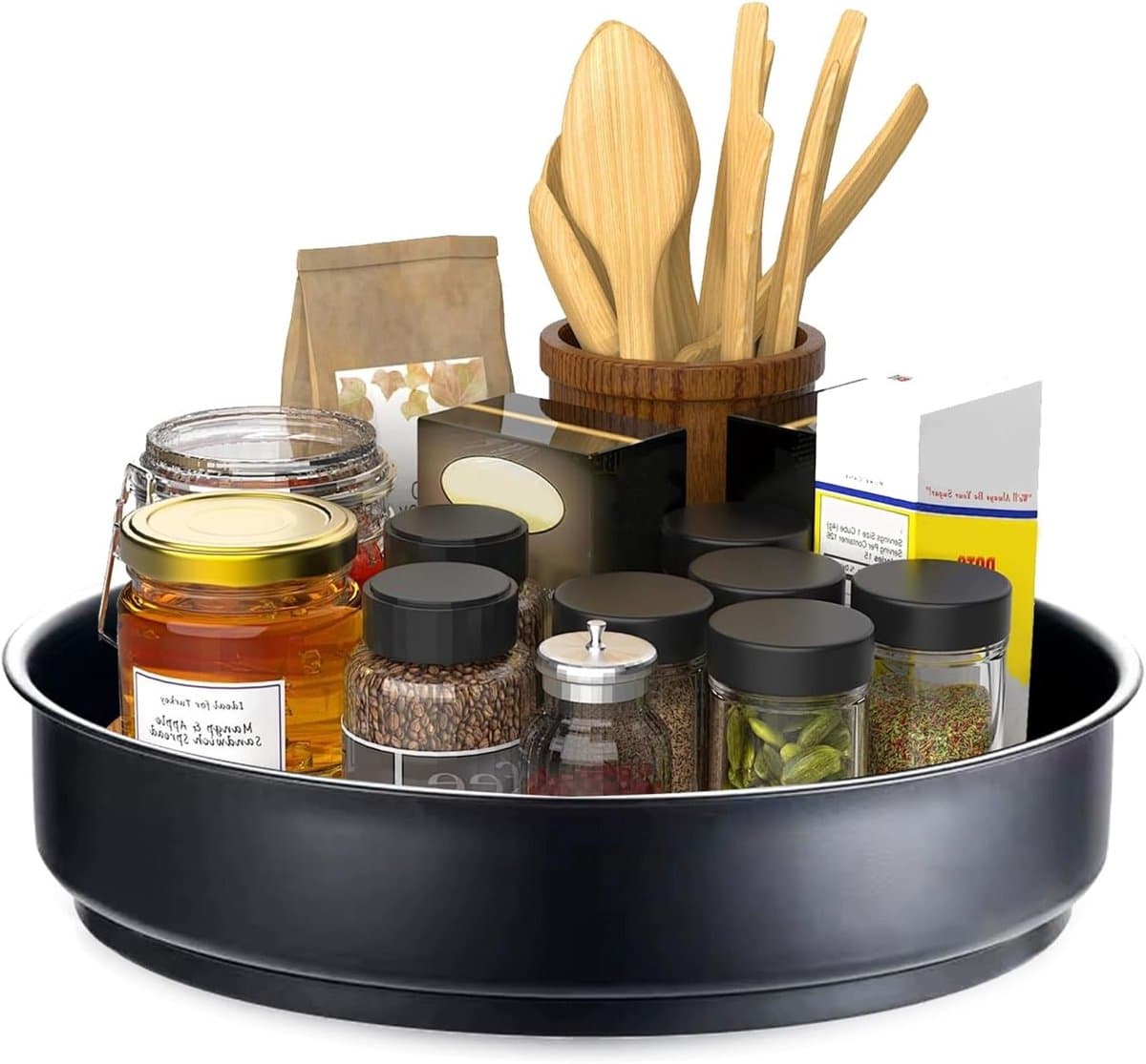Draaiplateau van RVS 31 cm voor Keuken en Koelkast, Perfect voor Specerijen en Organisatie