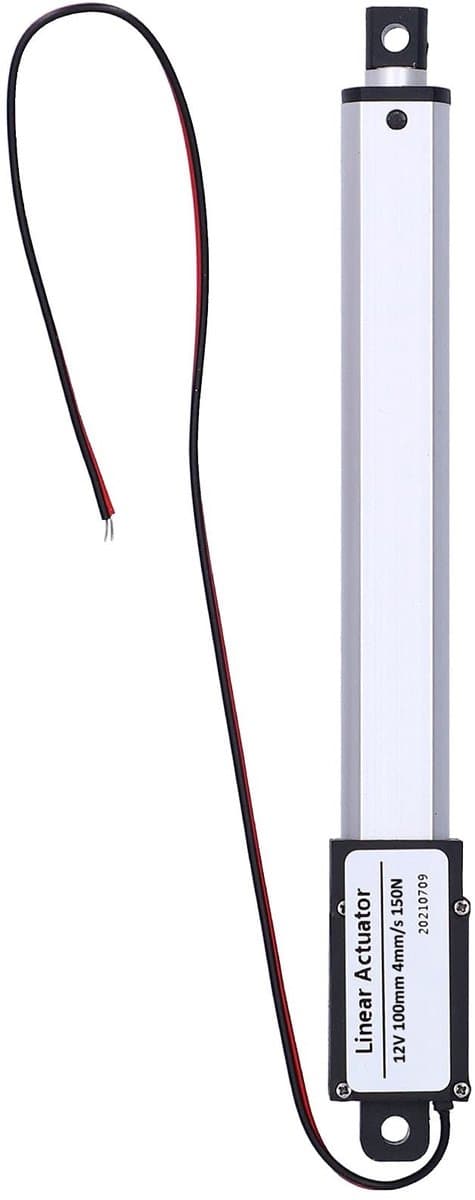Dailygoods - Lineaire actuator - Geluidsarm - 100 mm - 150 N - Mini-lineaire techniek-actuator - Ideaal voor industriële toepassingen - 12 V