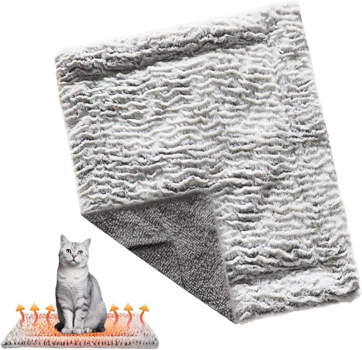 Zelfverwarmend Bed - Thermisch Mat - Huisdier Comfort - Ademende Warmteregulering - 60x50x5 cm - Enkel kenmerk