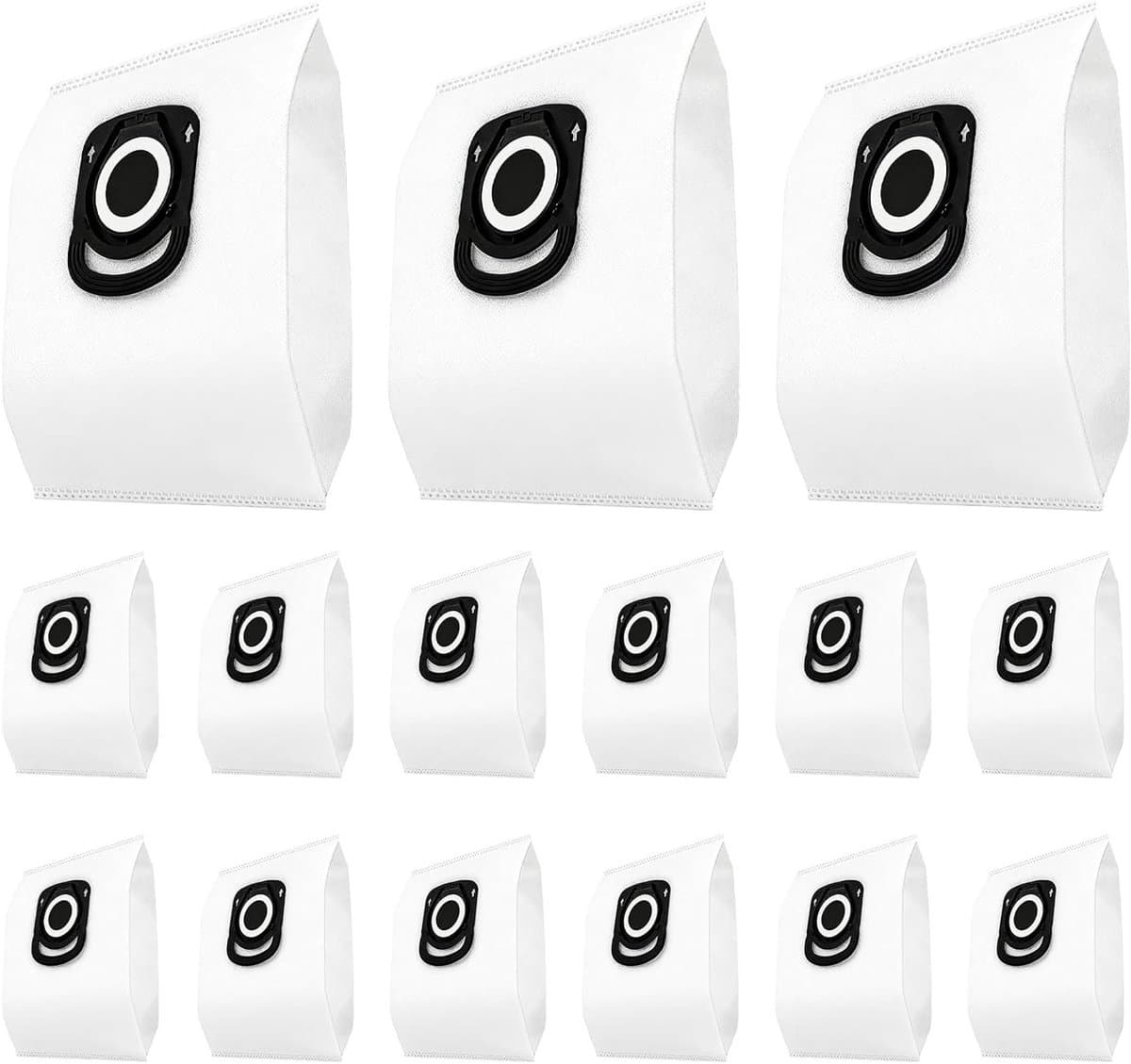 Hygienische stofzuigerzakken, 15 stuks, geschikt voor Rowenta Compact Power, X-Trem Power en Silence Force, ideaal voor efficiënt stofzuigen en allergieën verminderen.