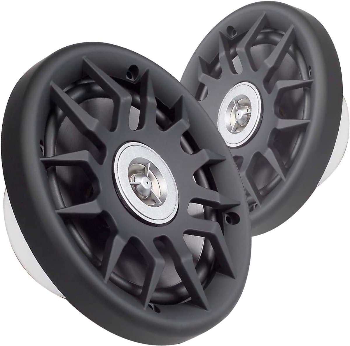 Waterdichte 2-weg Luidsprekers 16,5 cm Polypropyleen Woofer met Zwarte Grille (Set van 2)