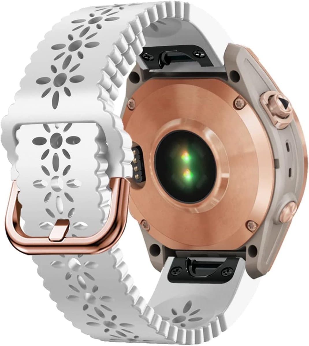 Soepele 20mm Silicone Horlogeband voor Garmin Instinct 2S/Fenix 7S/Fenix 6S/Fenix 5S, Sportieve en Lichte Polsband voor Descent Mk2S met Comfortabele Pasvorm