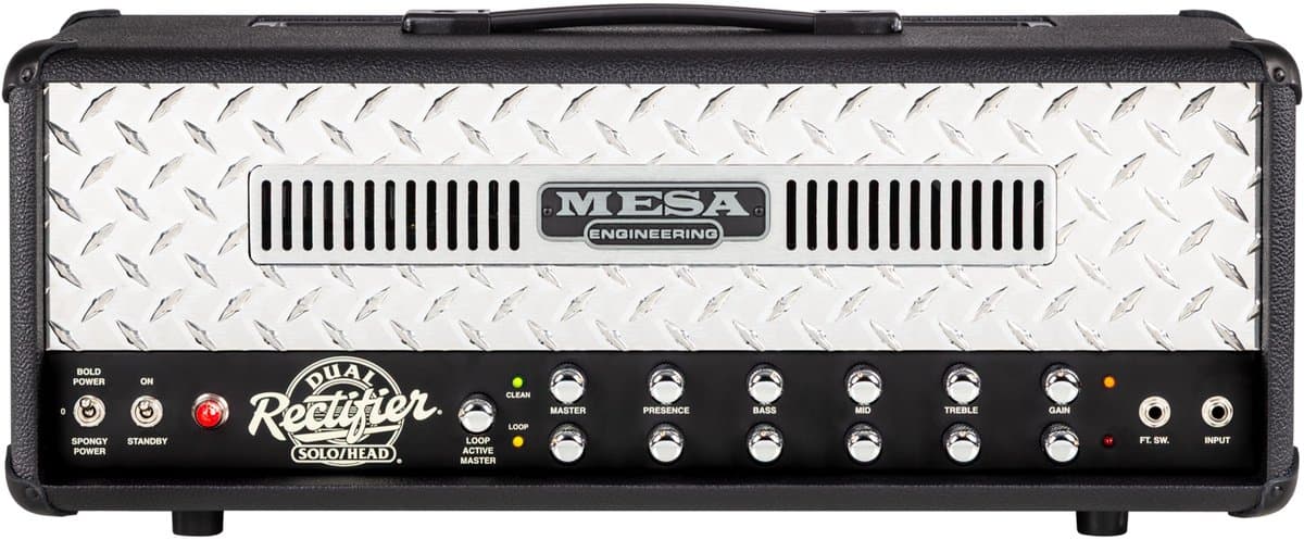 Mesa Boogie 90s Dual Rectifier Standard Black Bronco - Buizenversterker top voor elektrische gitaar