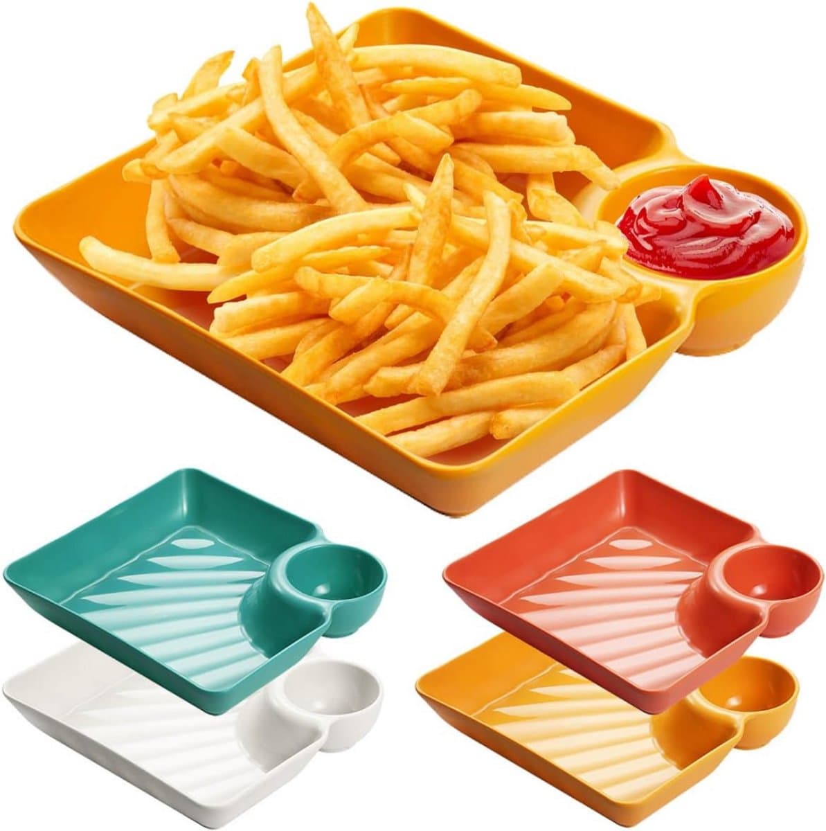 GTB® Serveerschaal met Vakjes - Serveerschaal - Tapasschaal - Veelkleurig - 18cm x 18cm x 3cm