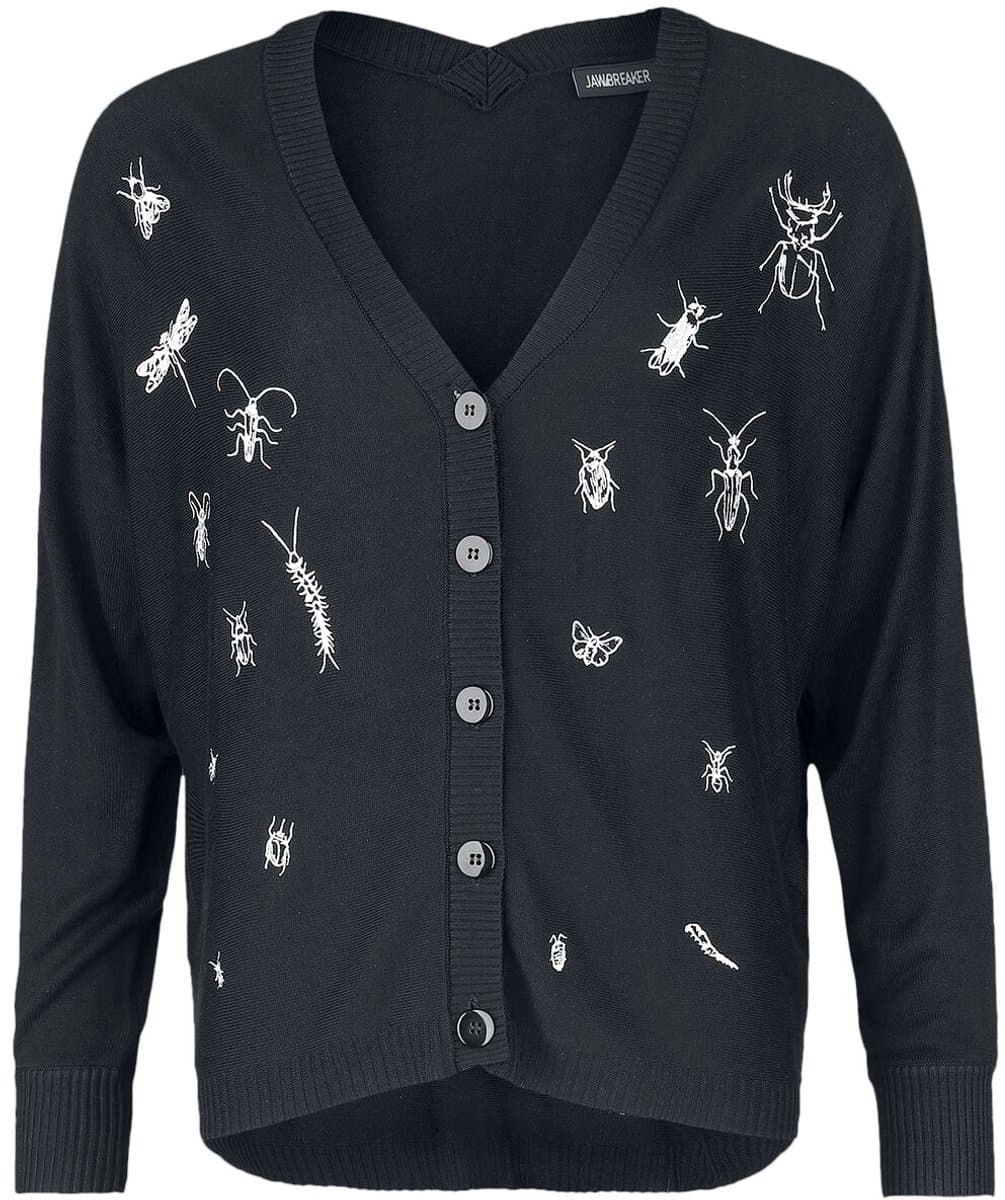 Jawbreaker Way Out vest Cardigan zwart-wit Viscose -