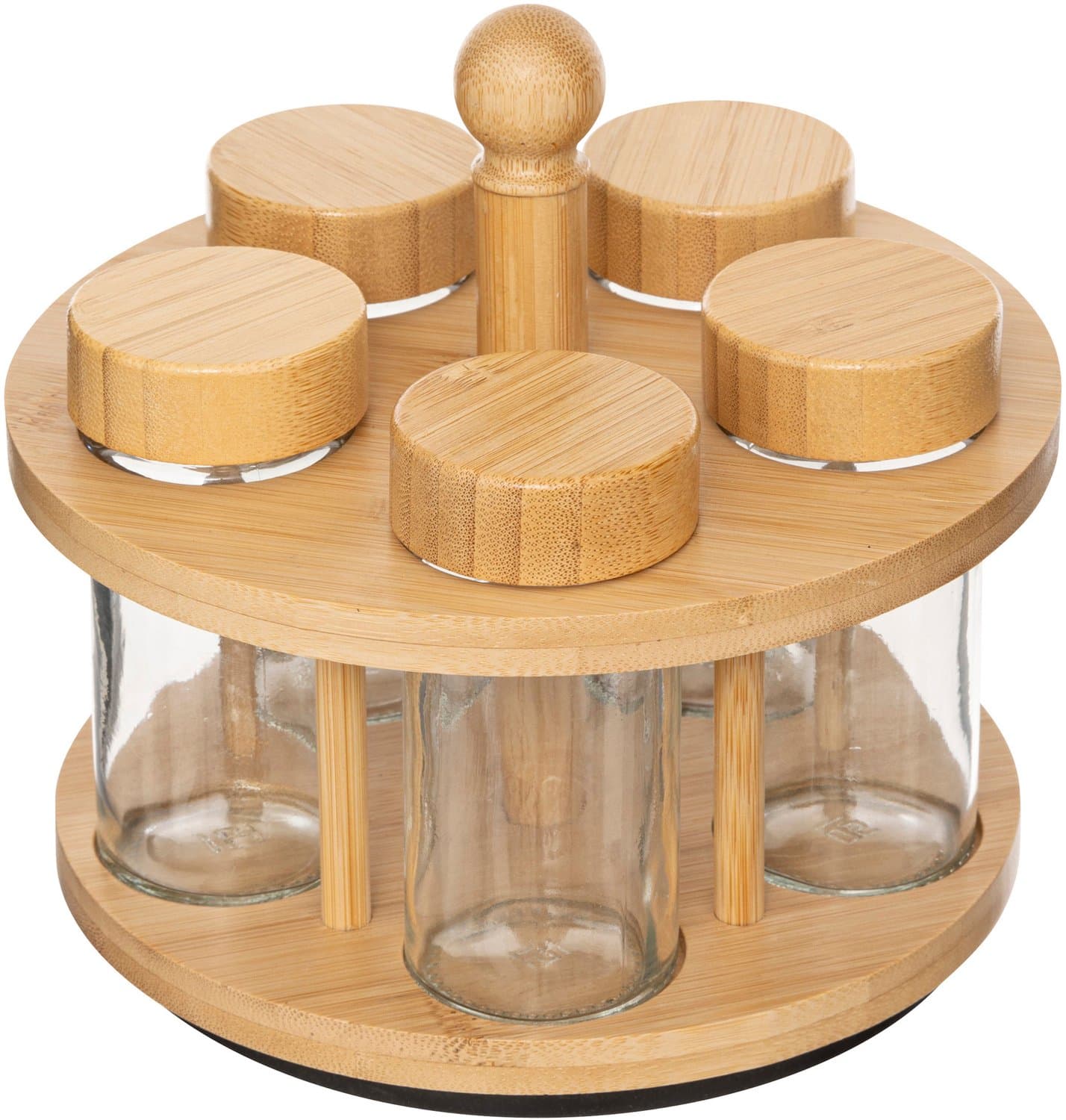 5five Simply Smart - Draaiende kruidencontainer COZY, 4 glazen potjes