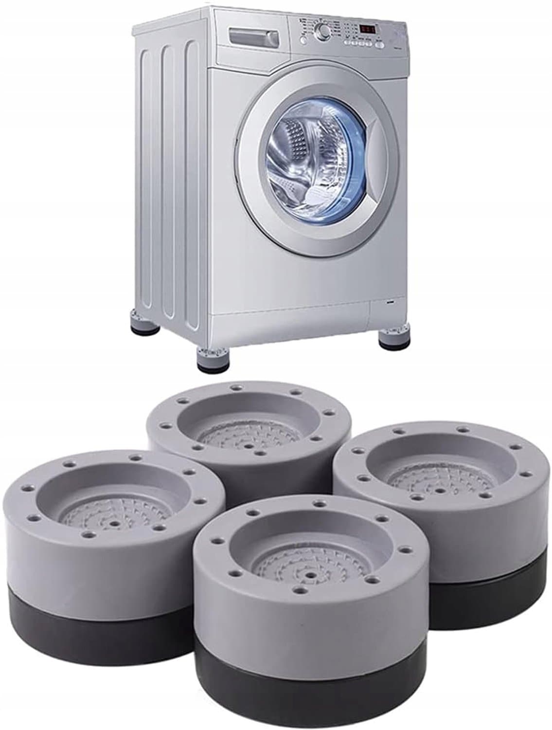 4x Antivibratie Voetjes voor Wasmachine & Vaatwasser - Geluidsdempend