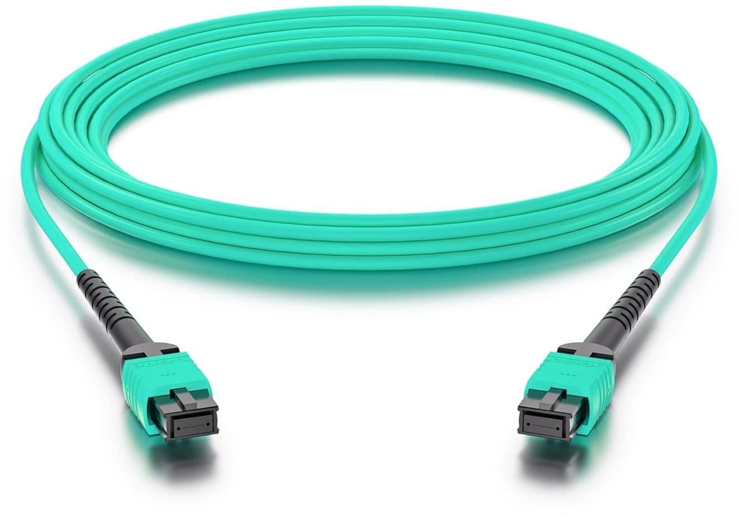 Fiber Patch Cable - MPO to MPO OM3 Multimode Fiber Jumper Patch Cord, 8-core Fiber for QSFP+ Transceivers Application - ShopVlot