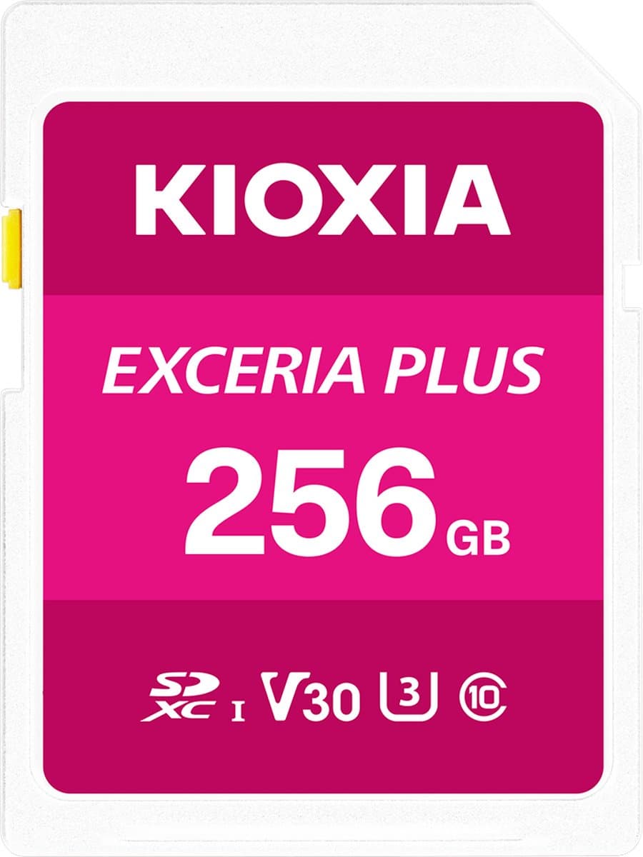 Kioxia EXCERIA PLUS SDXC-kaart 256 GB UHS-I, v30 Video Speed Class