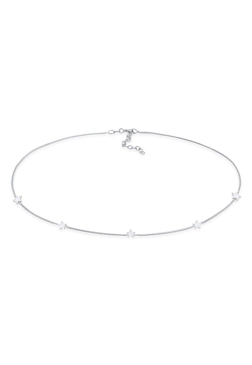 Elli - Halsketting - Dames Choker Star Astro Trend in 925 Sterling Zilver - Dames