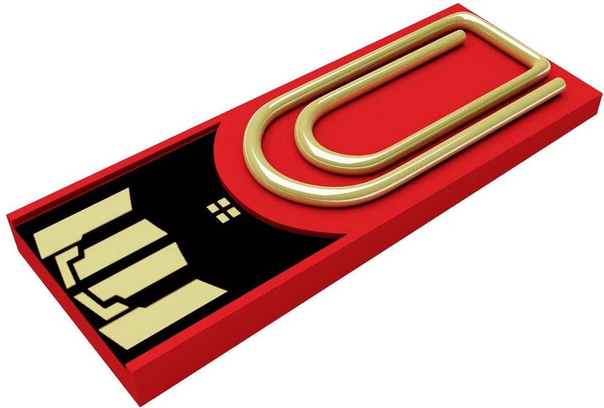 Xlyne clip/me TRUE DOCUMENT USB-stick Bulk 8 GB Rood CA08CR002 USB-A 2.0