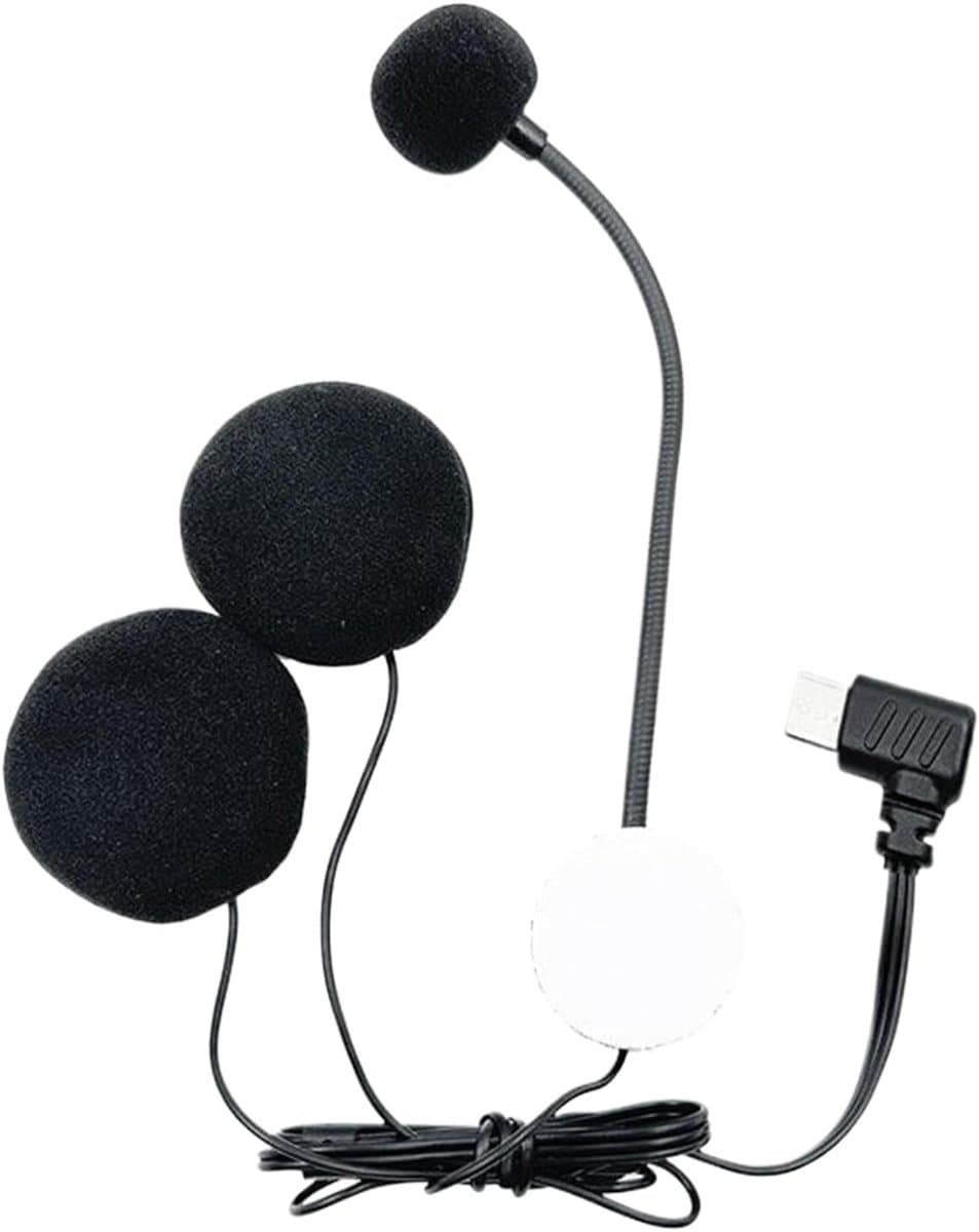 Helm Microfoon - Motorfiets Headset - Vloggen Onderweg - Ruisonderdrukkingstechnologie - Compact Design - Zwart
