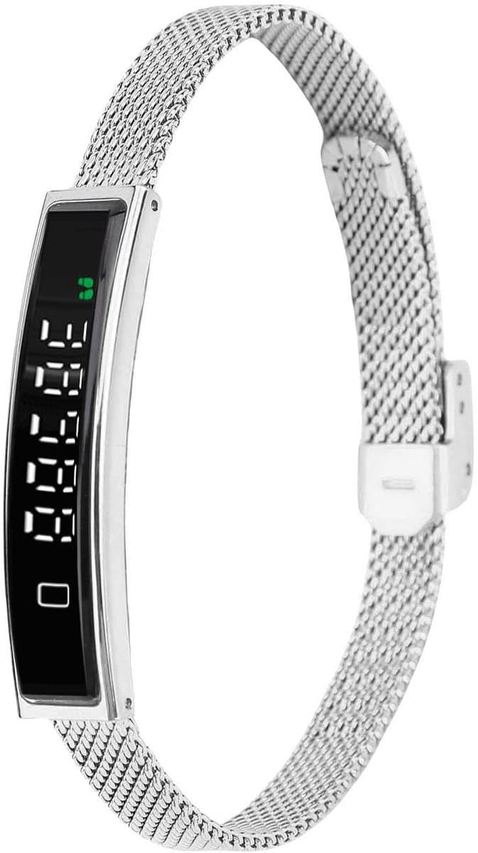 Slimme Armband - Fitness Tracker - Gezondheid Monitoren - Waterdicht Ontwerp - 3-5 Dagen Batterij - Zilver