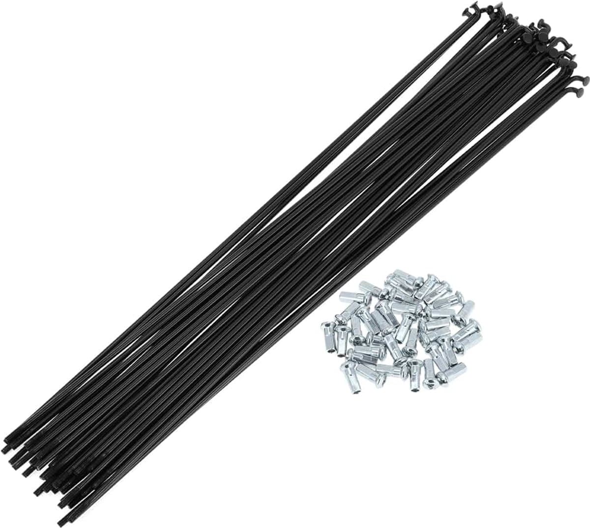 Spaken 12G 293mm Lengte Fiets Wiel Spaken Carbon Staal Zwart 1 Set