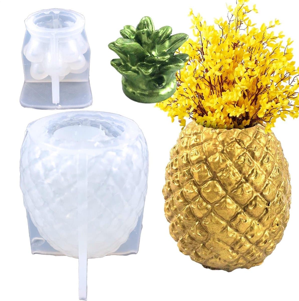 3D Ananas Hars Mal - Siliconen Bloempotvorm
