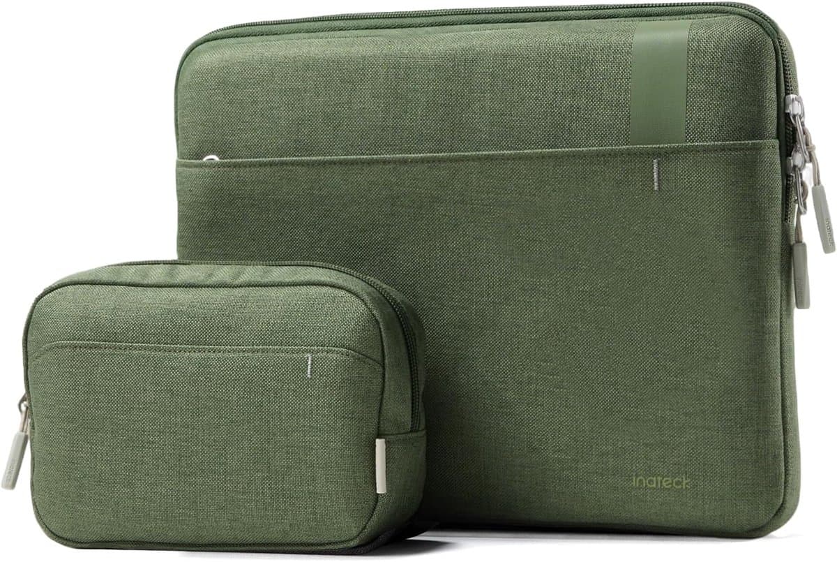 SnelShoppen - Inateck Laptoptas 360 Graden Bescherming voor 13 Inch MacBook Air/Pro en Surface Pro - Waterdicht, Schokbestendig, Lichtgewicht, Zwart