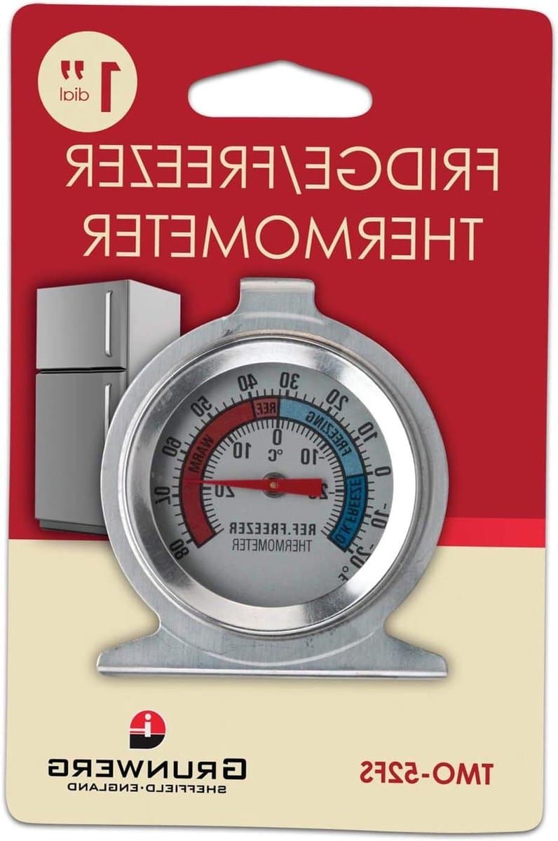 Koelkast Thermometer - Vriezer Meter - Temperatuur Meten - RVS Materiaal - 1 Inch - Zilverkleurig