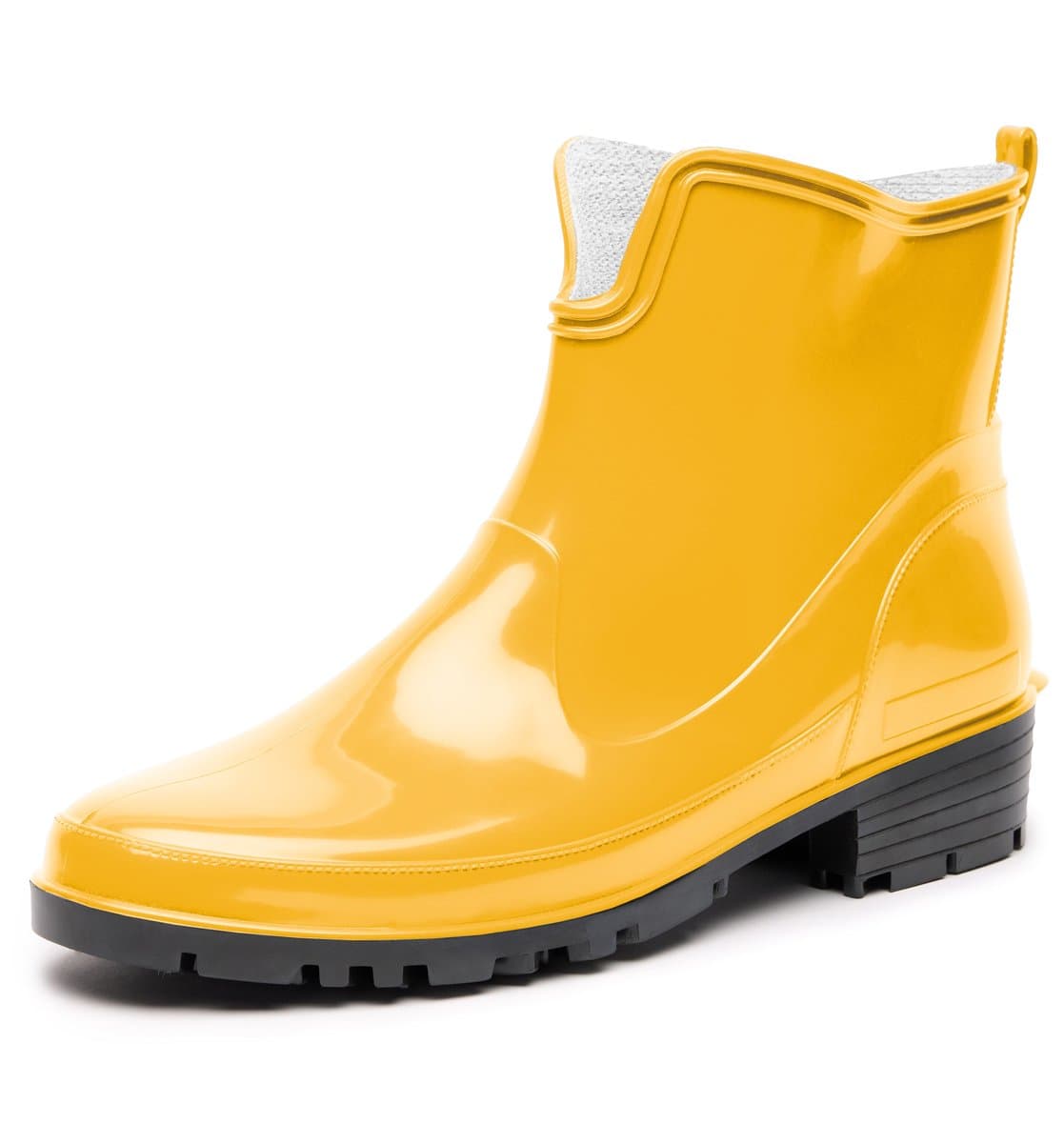 Ladeheid LA-LMG-930-Elke Dames Regenlaarzen - Rubber - Enkelhoogte - PVC - Waterdicht – Geel – 42