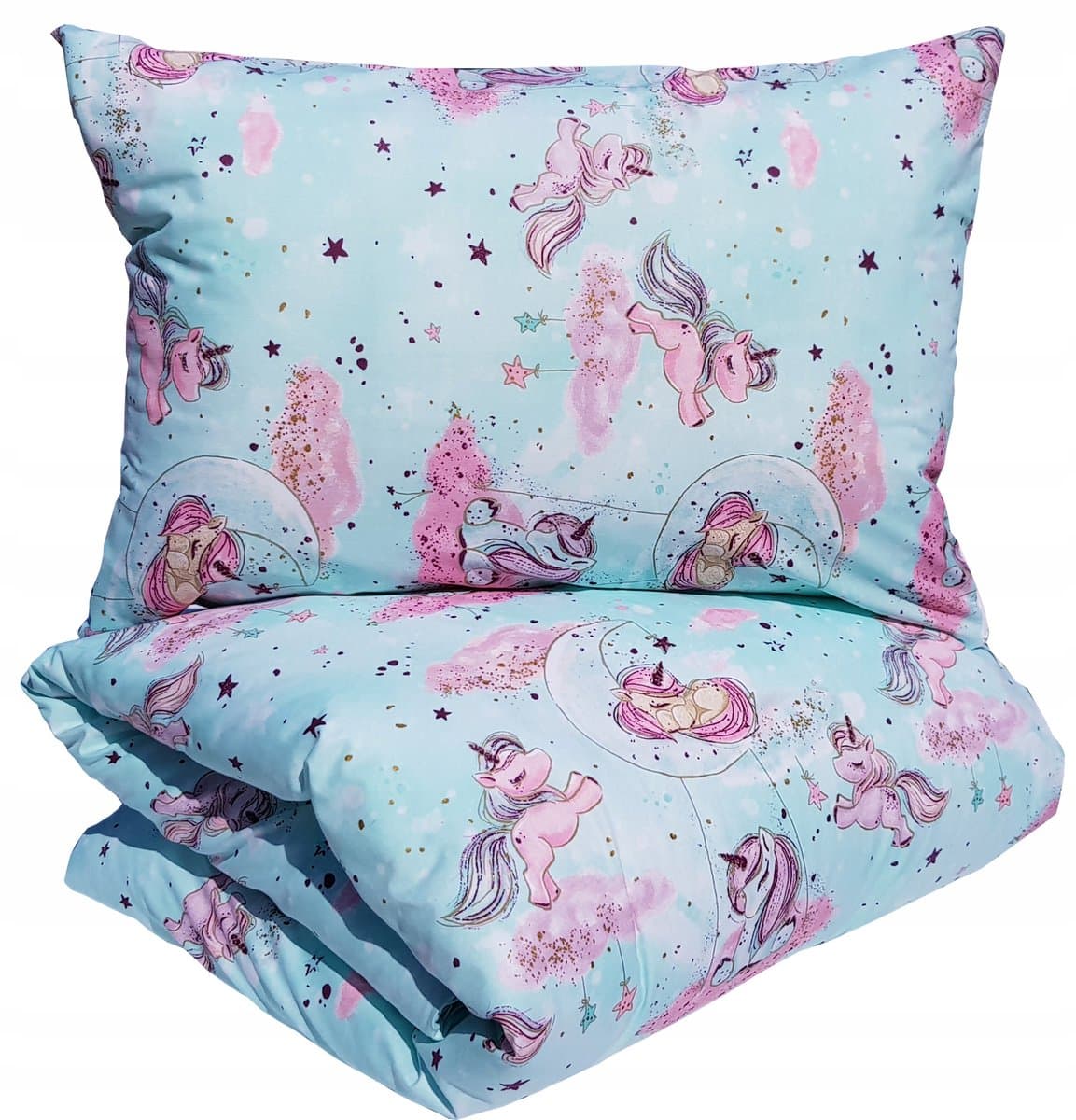 Unicorn Kinderbeddengoed Katoen Mint 140x200 cm