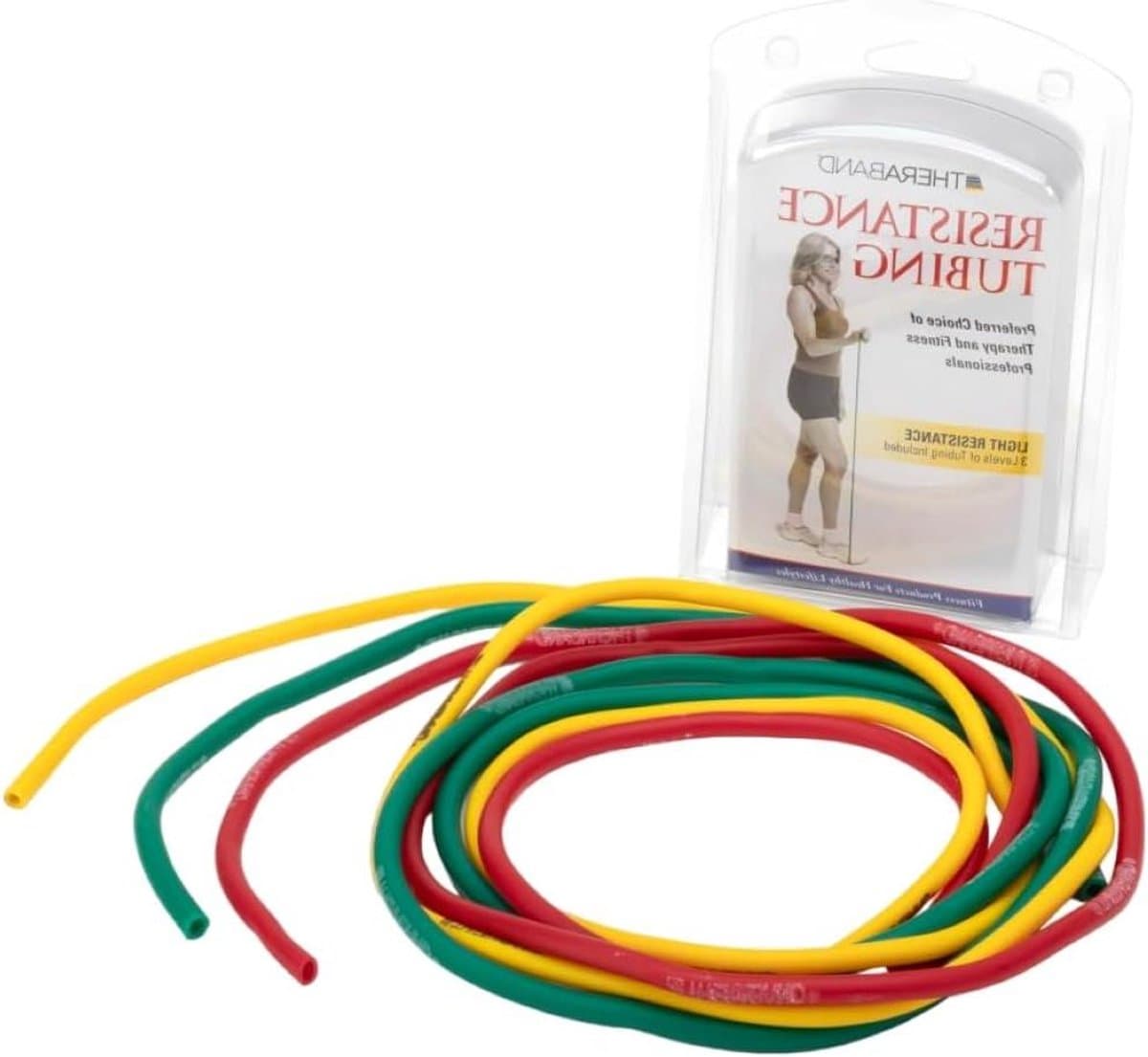 Latex Weerstandsbanden - Oefenbanden Fitness - Spierversterking - Kleurgecodeerd Systeem - 3 stuks 5 voet - Geel Rood Groen