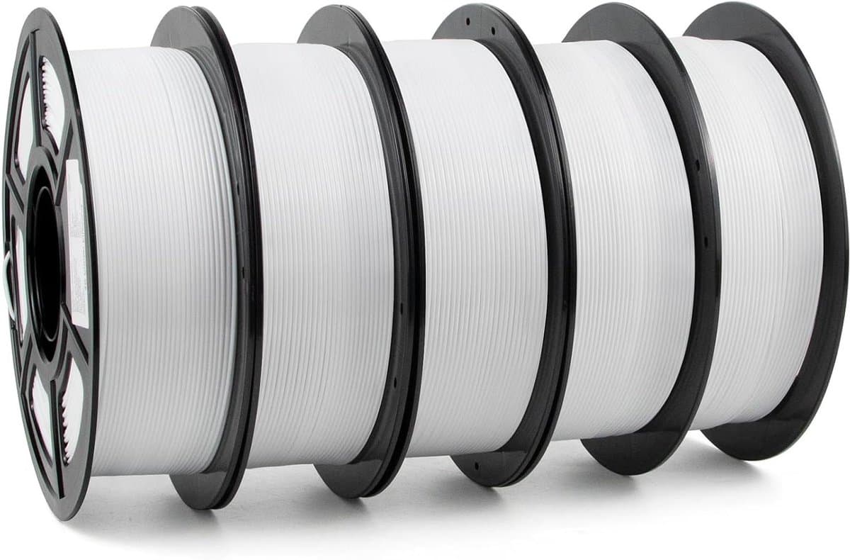 PETG Filament - 3D Printer Filament - 3D Printen - Mechanisch Anti-klit - 5KG - Wit