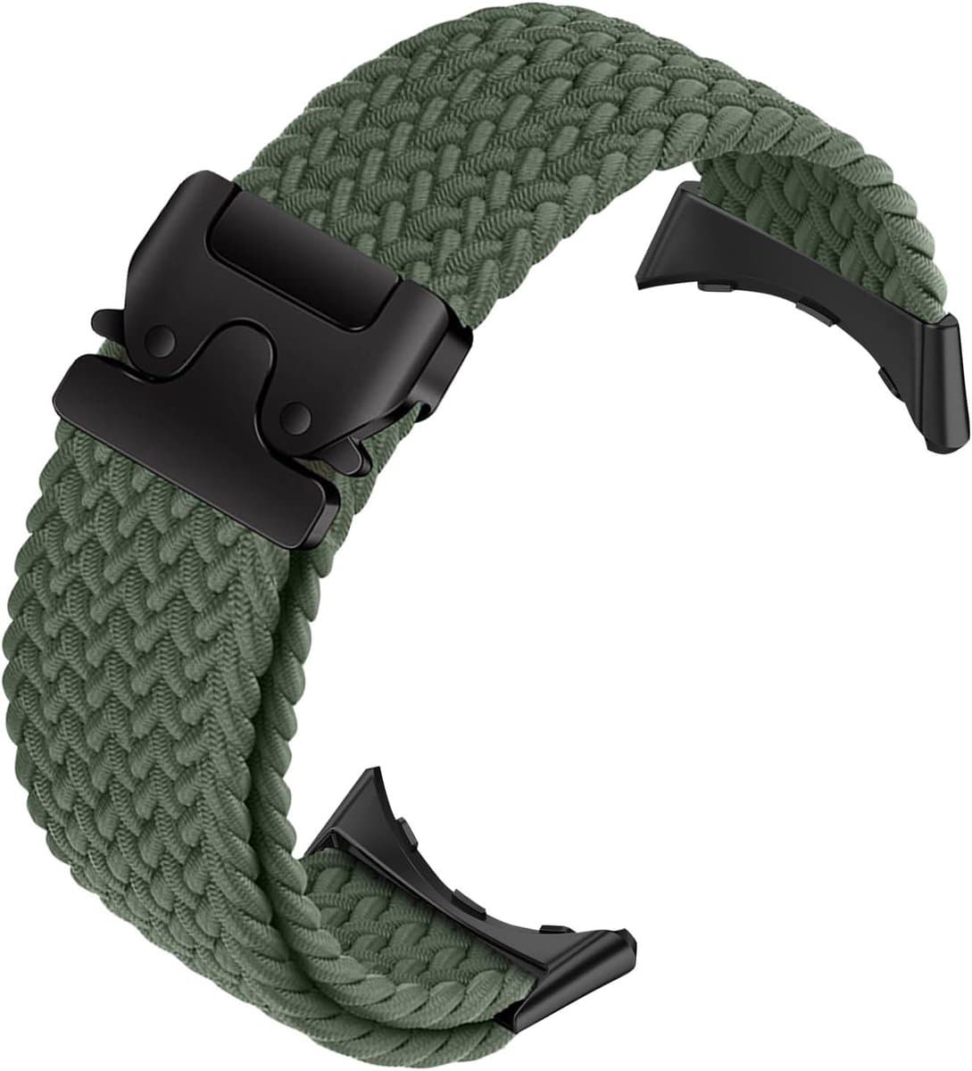 Gevlochten Armband - Elastische Band - Smartwatch Dragen - Ademend Nylon - 41 mm - Zwart