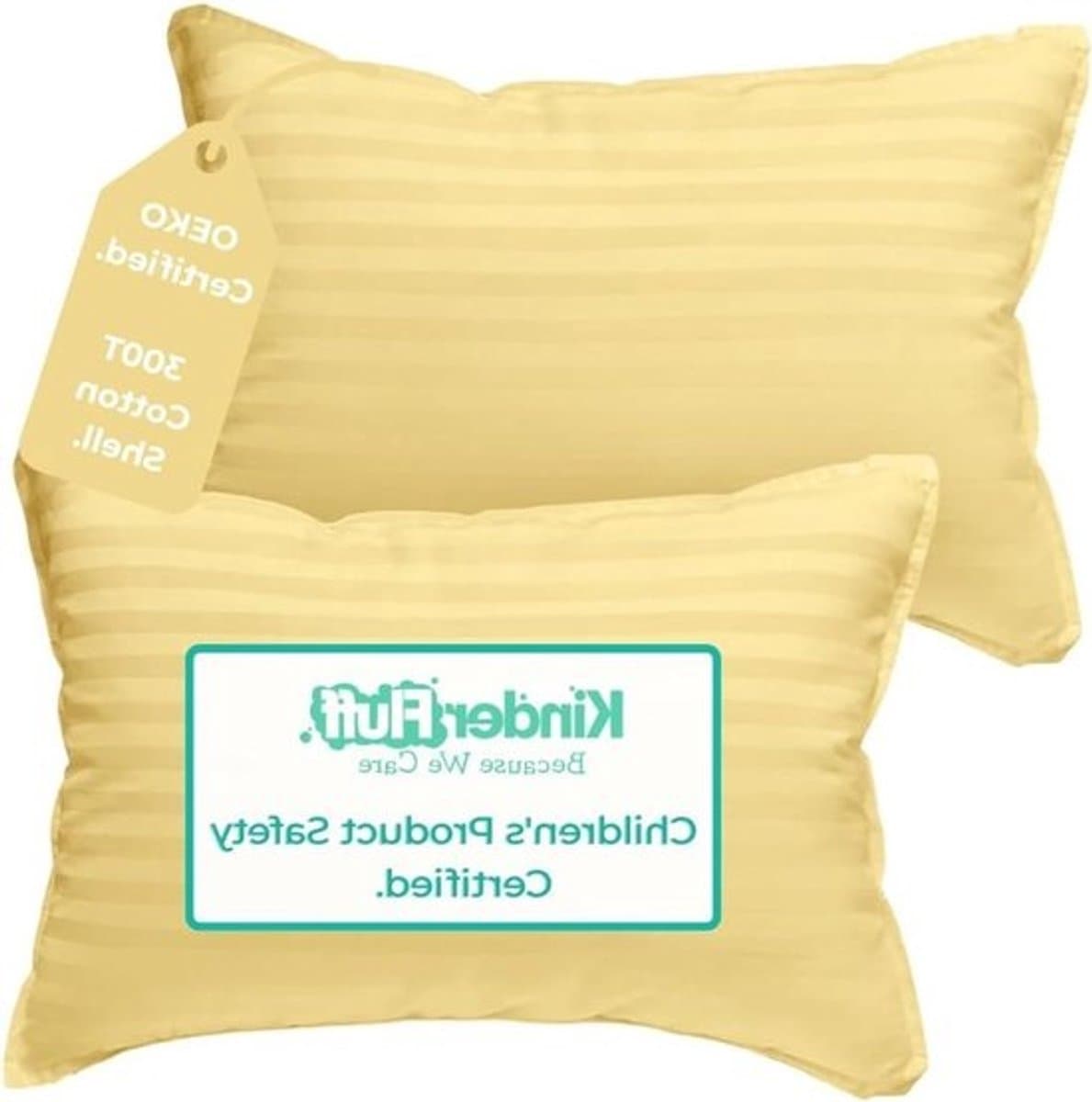 Kinderkussens - Babykussens Kinderkamer kussens - Veilige slaap - OEKO-TEX Standard 100 gecertificeerd - 25x38cm - Geel