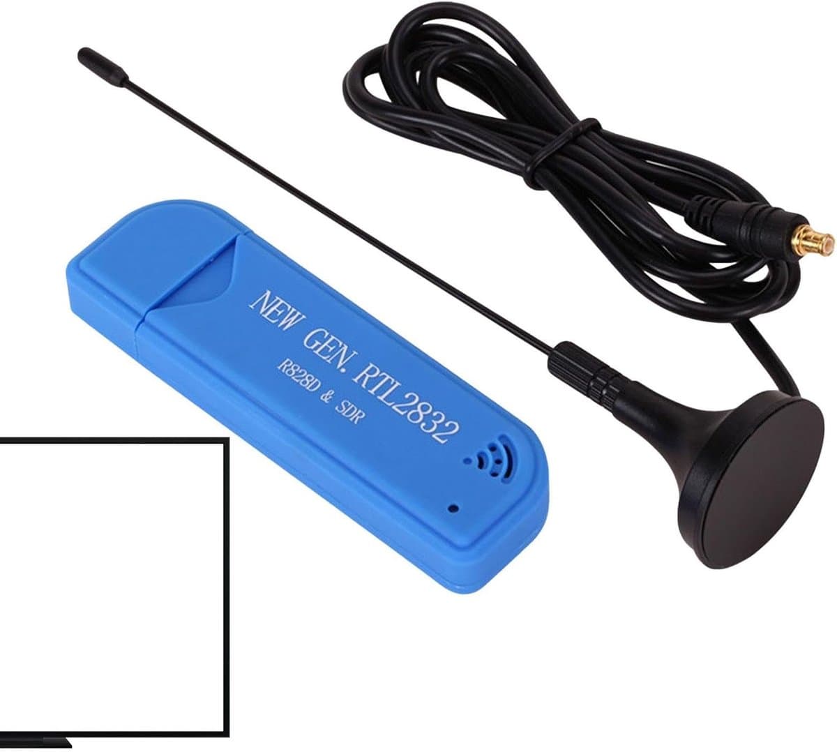 Digitale SDR Tuner - Signaal Monitor - Draadloos Luisteren - Breed Frequentiebereik - Mini USB - Zwart
