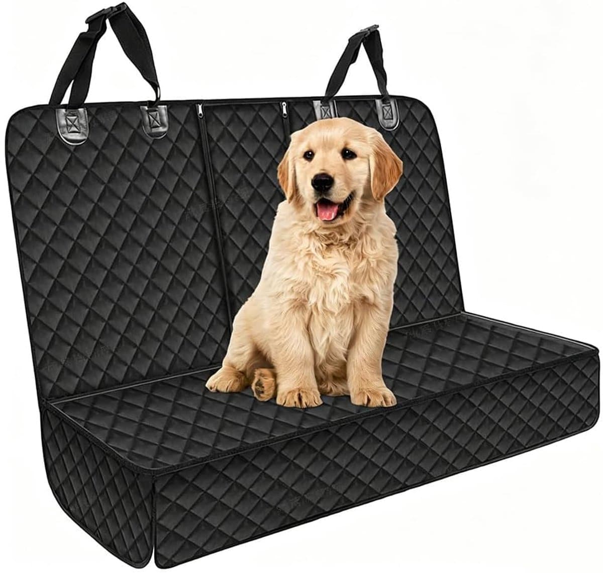 Autostoelhoes Hond - Achterbank Beschermer - Reizen met Hond - Specifiek op Maat - 600D Oxford - Zwart