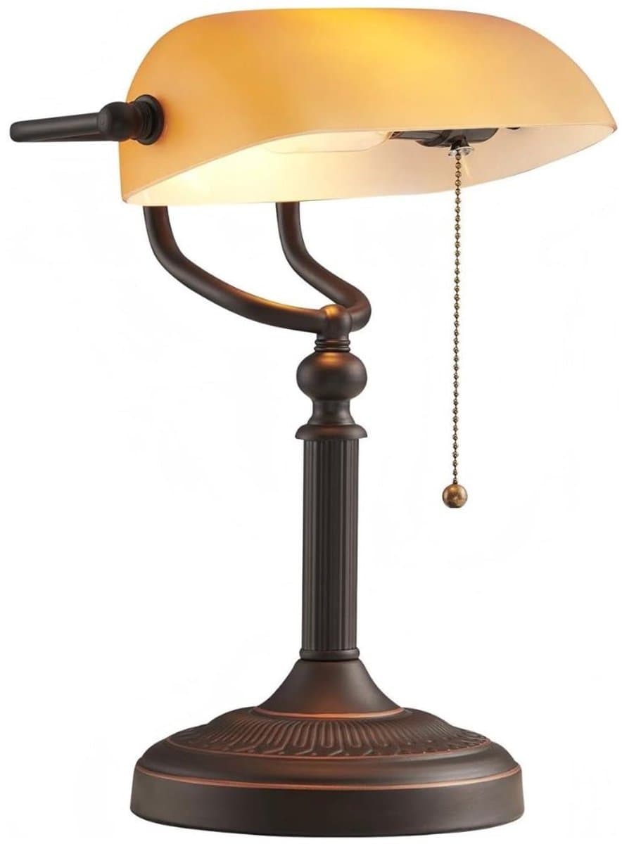Notarislamp - Bankierslamp - Bureaulamp - Amber