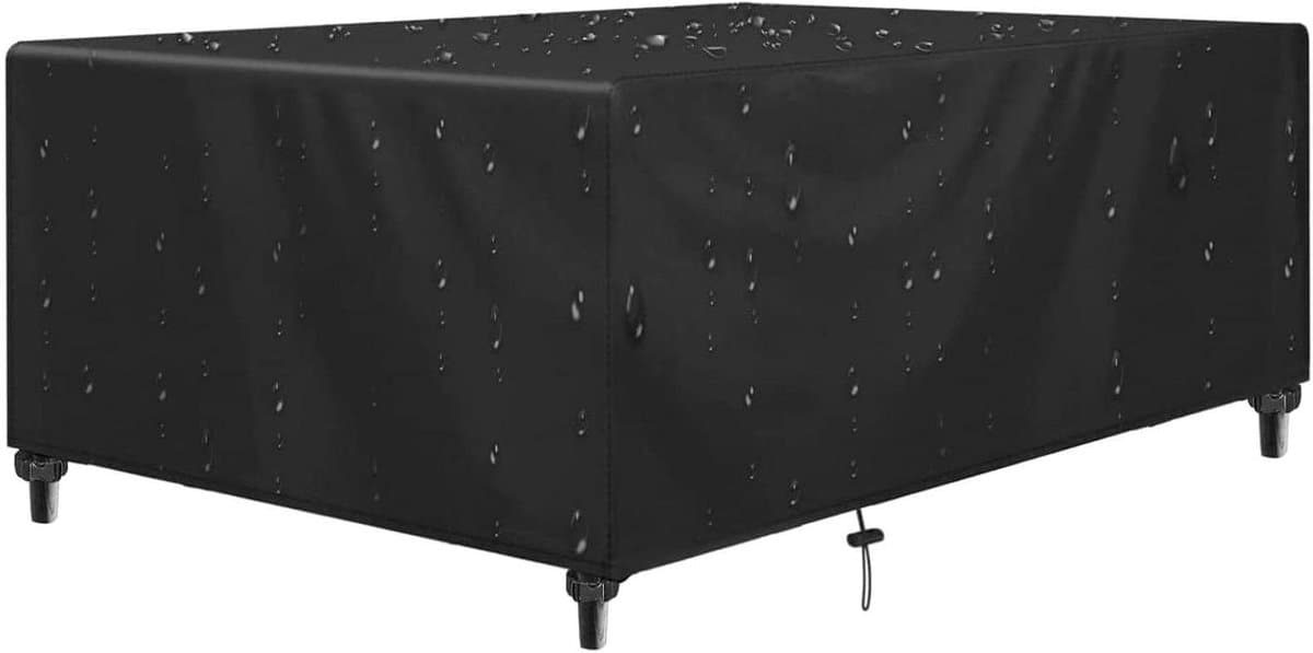 Tuinmeubelhoes - Beschermhoes Meubelset - Meubels Beschermen - Waterdicht Winddicht - 260 x 135 x 82 cm - Zilver