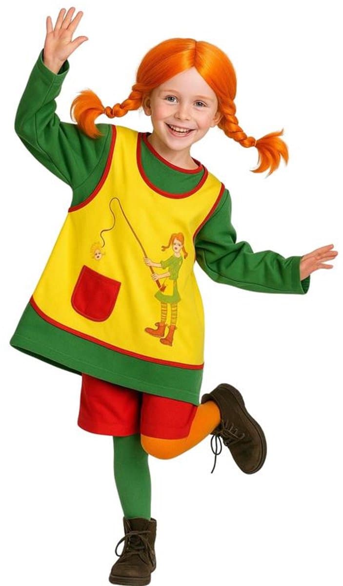 Vrolijk Meisjes Kostuum Kind – 2-Delig – Top & Short – Carnaval, Themafeest & Schoolvoorstelling