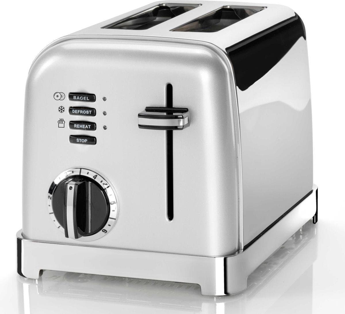 Cuisinart - 2 Slice Toaster Broodrooster - 2 sleuven - Ontdooifunctie - Bagelfunctie - 6 standen - Zilver