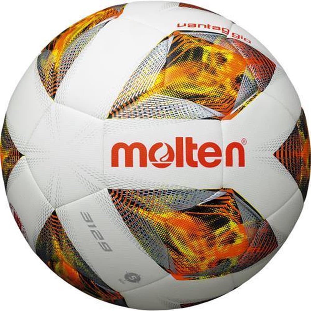 Molten trainingsvoetbal A3129 - Latex/polyurethaan - wit/oranje - maat 4/290 gram
