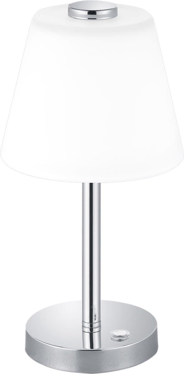 LED Tafellamp - Torna Emaro - 4.5W - Warm Wit 3000K - Dimbaar - Rond - Glans Chroom - Aluminium