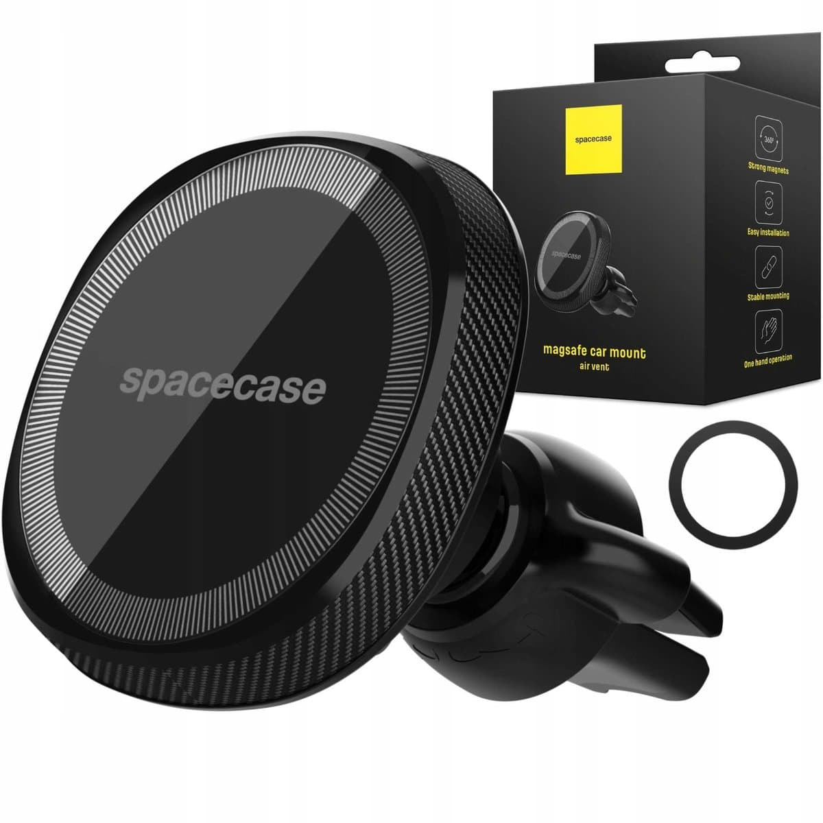 Spacecase Air Vent Autohouder Voor Magsafe Voor Zwarte Sc04 Telefoons
