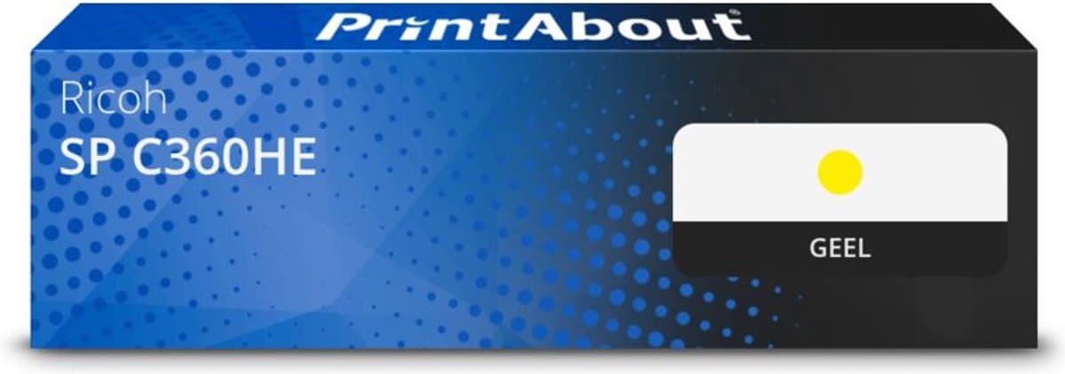 PrintAbout Huismerk Ricoh SP C360HE (408187) Toner Geel Hoge capaciteit