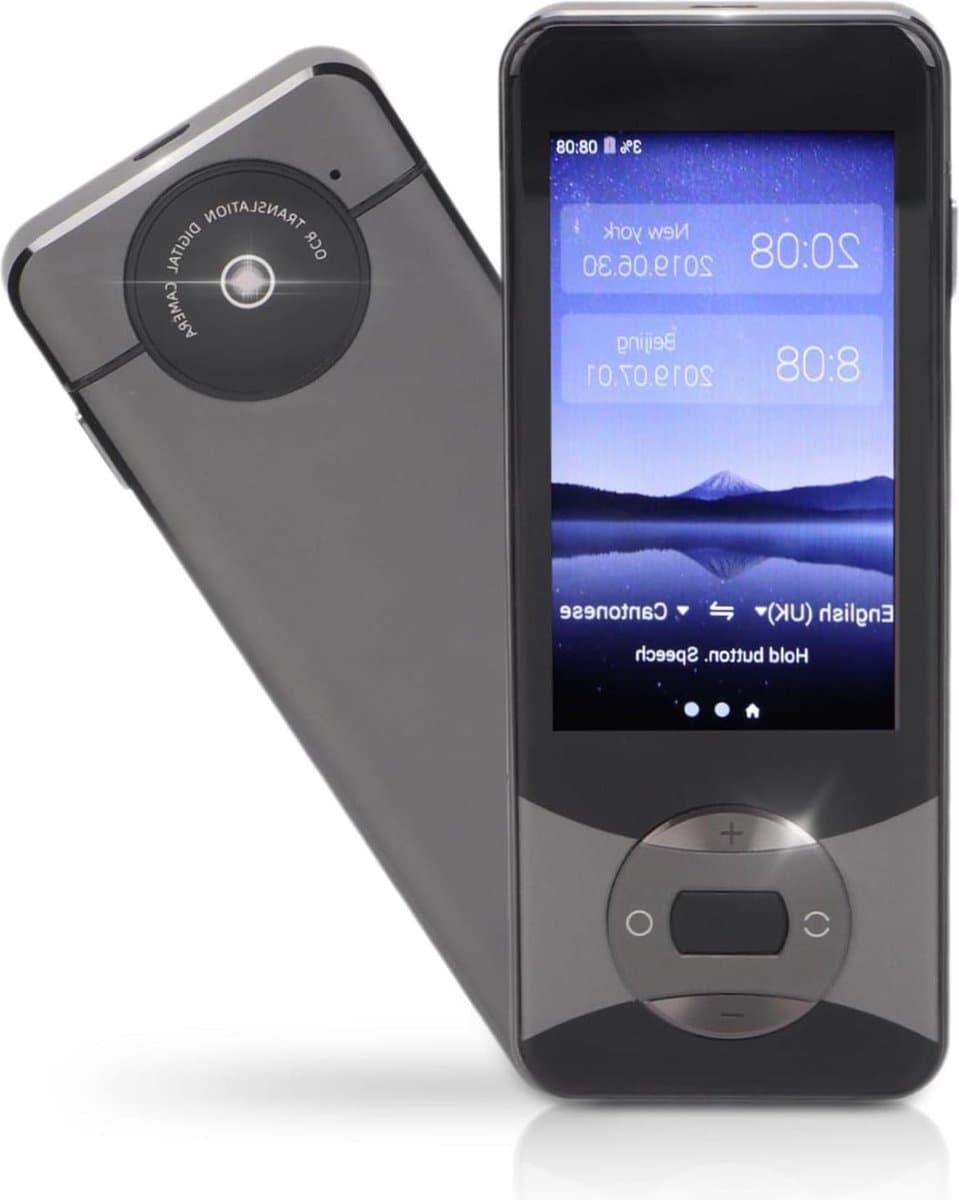 HTML Taalvertalerapparaat 127 Talen Offline Spraakvertaling Multidirectionele Instantvertaler WiFi Bluetooth - Leren Reizen (Metaalgrijs) .