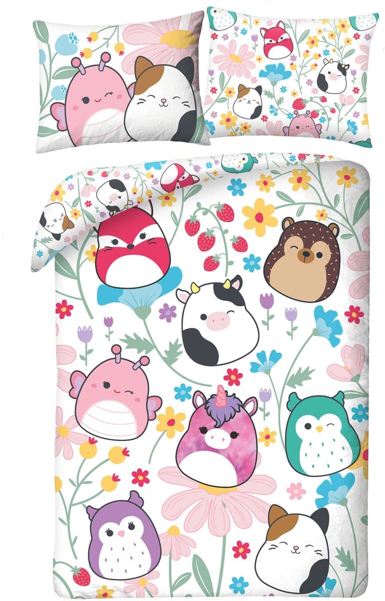 Squishmallows Dekbedovertrek 140 x 200 cm (70 x 90 cm) polyester