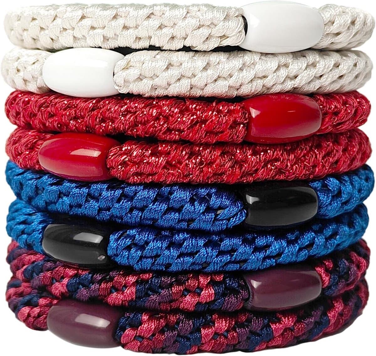 Set van 8 Elastische Haarbanden voor Meisjes - Multicolor Haarelastiekjes