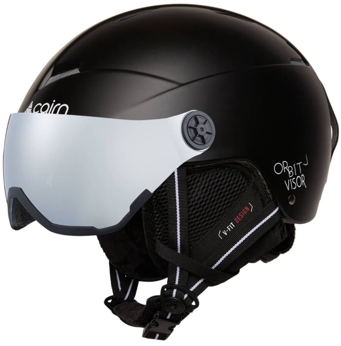 Cairn Kinder Skihelm met Vizier - Orbit Visor - Mat Black - Maat 51/53