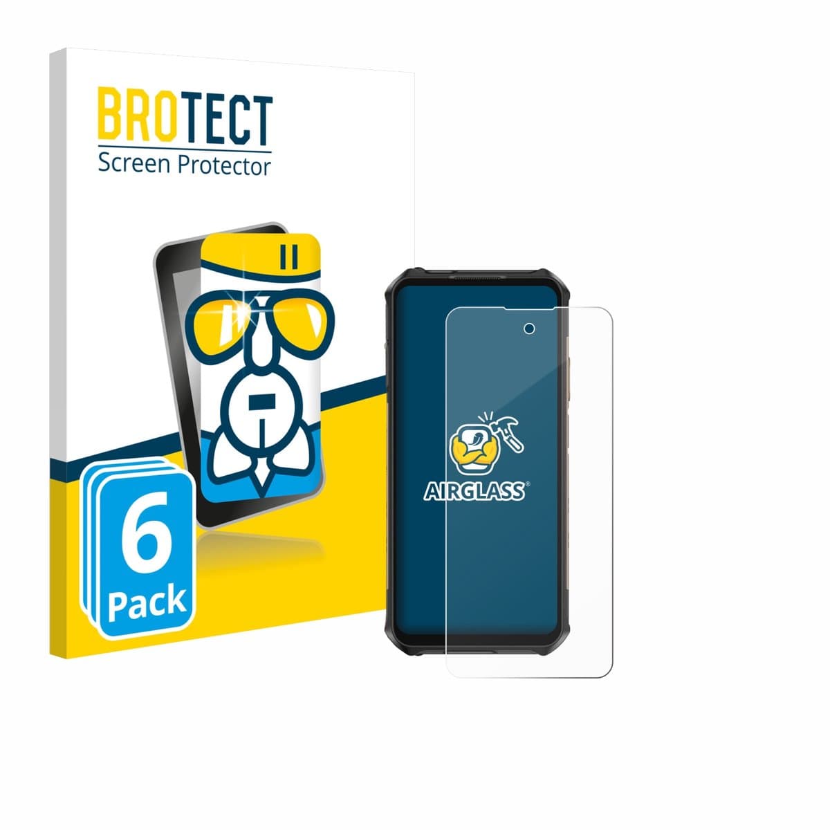 Screenprotector 6 Stuks voor Ulefone Armor X16 Pro Beschermglas transparant
