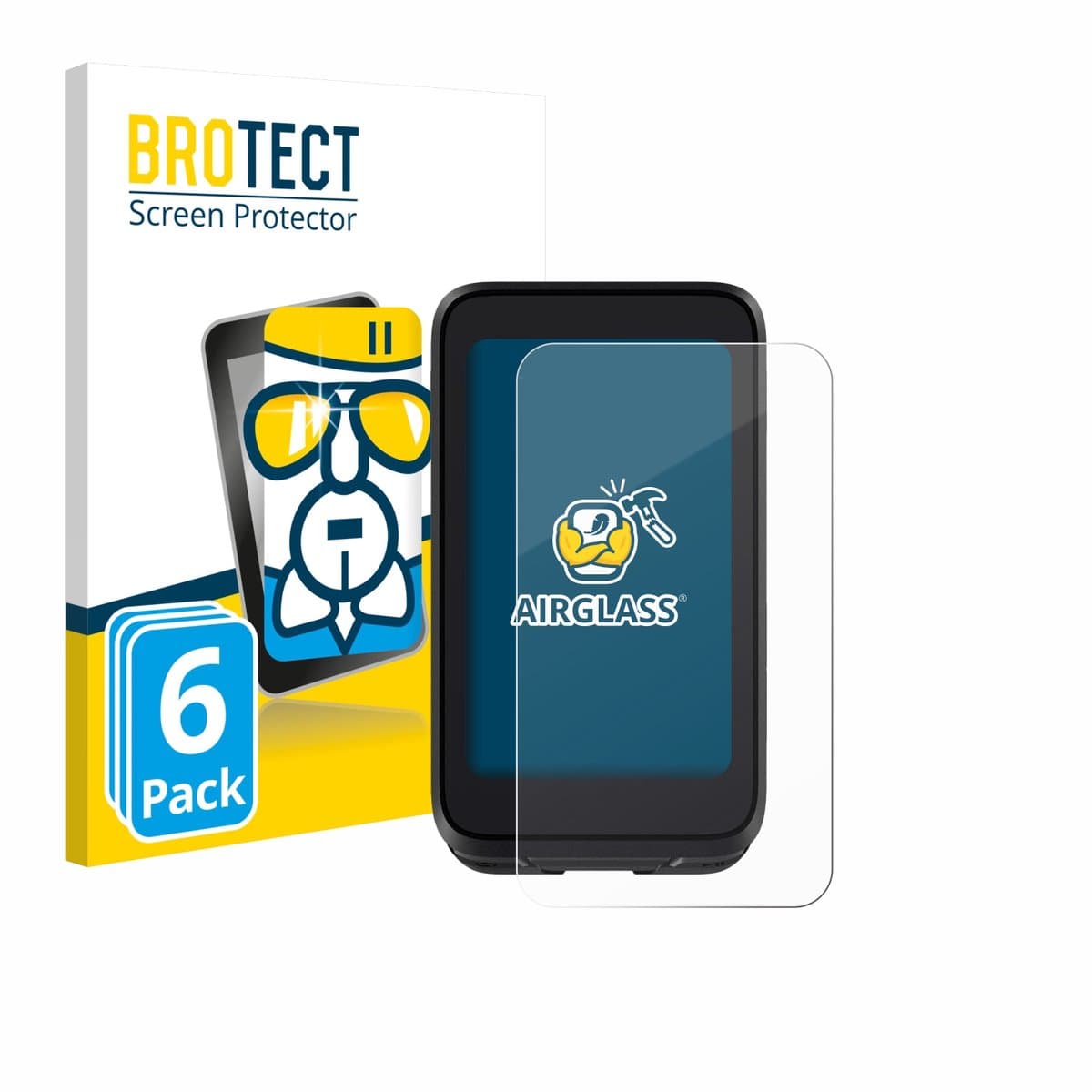 Screenprotector 6 Stuks voor igpsport BiNavi Air Beschermglas transparant