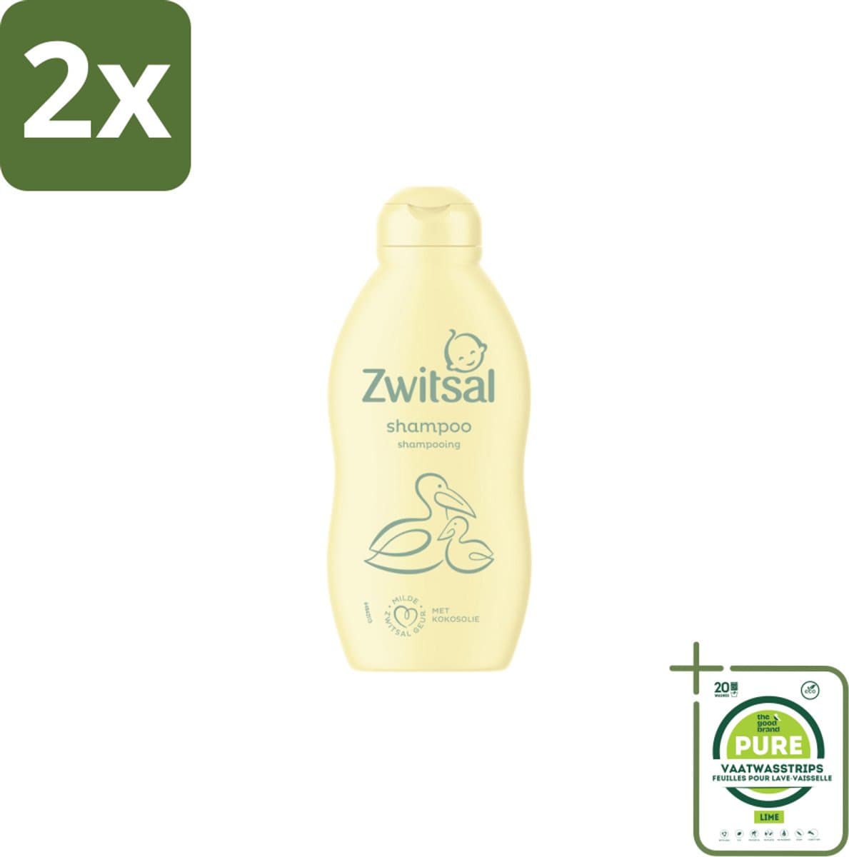 Zwitsal Shampoo 200 ml - Voordeelverpakking - 2 stuks - Baby shampoo - Zwitsal baby shampoo