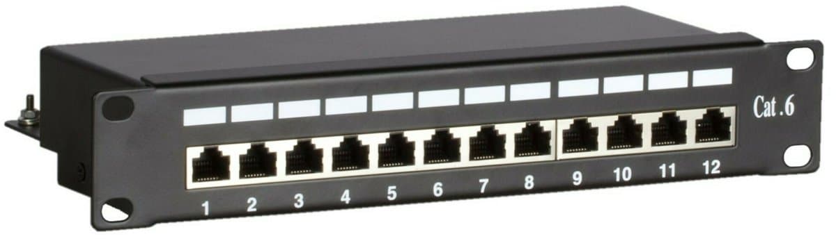 DSIT 10 inch CAT6 FTP patchpaneel - 12 poorts