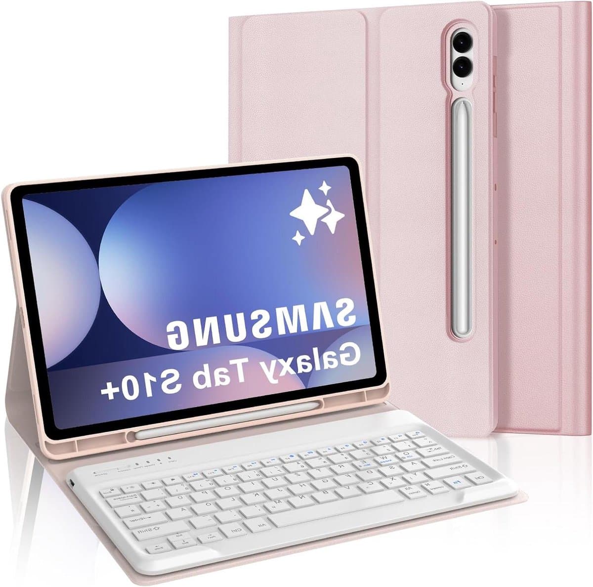 ByShane - Toetsenbordhoes voor 12.4 inch tablet - Bluetooth toetsenbordhoes met magneet - Compatibel met Samsung Galaxy Tab S10 Plus - 2024 - Zwart