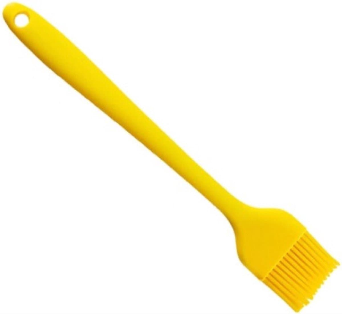 Scoby - 2 x Bakkwast - Olieborstel - Boterbostel - Keukenaccessoire - Keukengerei - Bakken - Geel - 2 Stuks