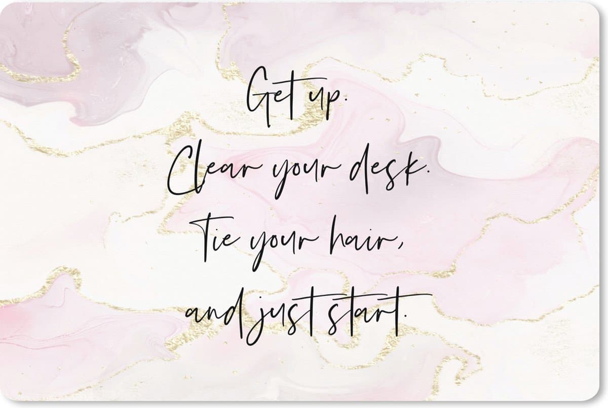 Muismat XXL 120x80 cm - Bureau onderlegger - Bureau mat Motivatie - Studeren - Student - Quote - Bureaumat - Gaming mousepad xl - Bureaulegger groot - Computer deskmat
